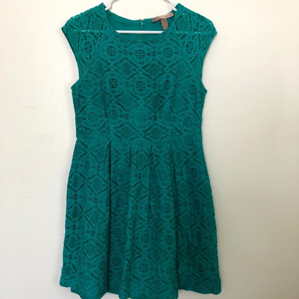 Teal lace dress from Forever 21